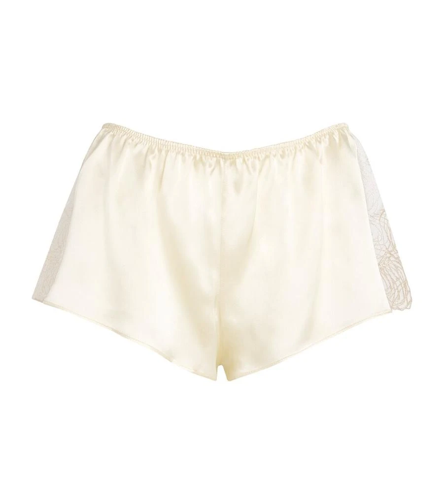 GILDA & PEARL Silk Lace-Detail Shorts 1