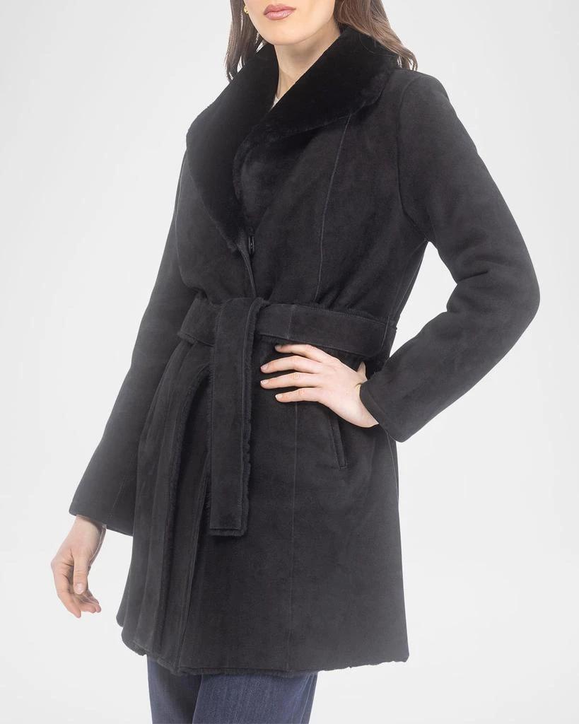 Gorski Merino Shearling Lamb Stroller With Belt 4