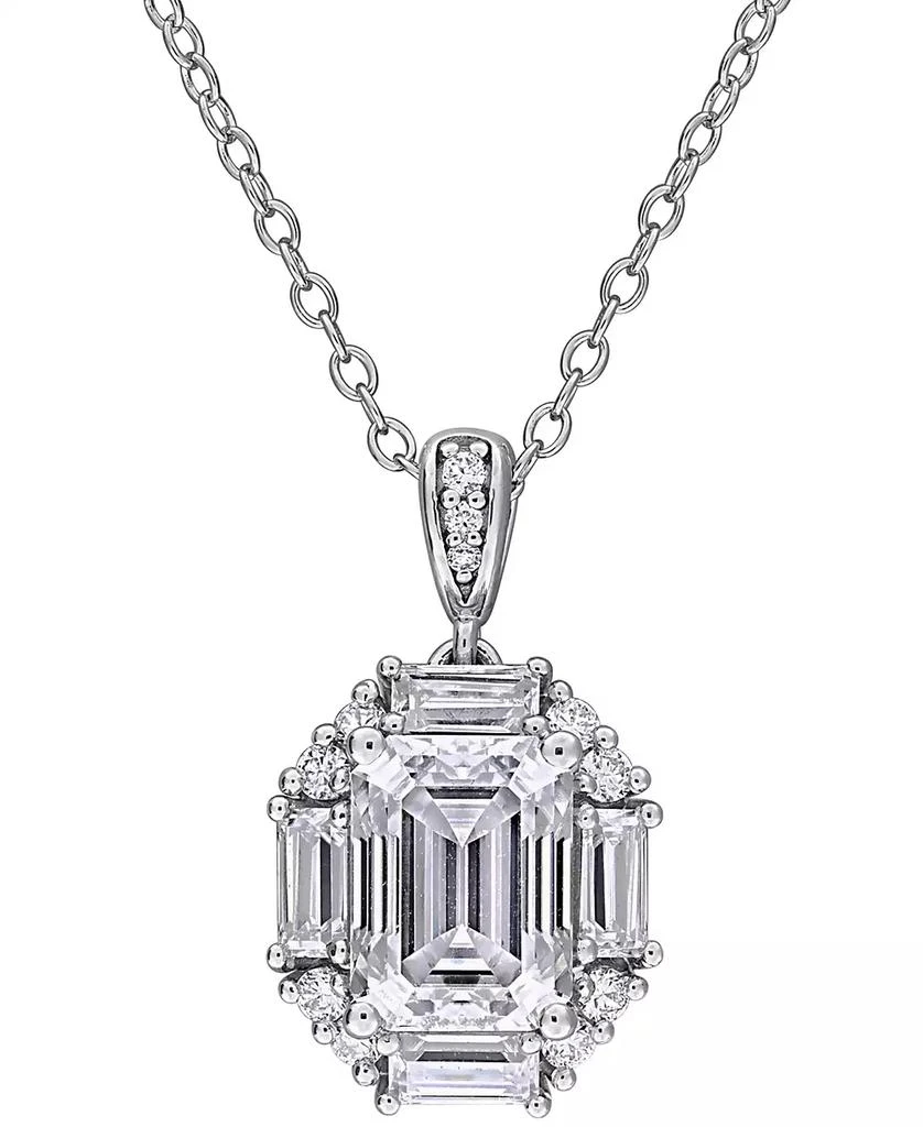 Macy
s Moissanite (2-1/2 ct. t.w.) Pendant Necklace in Sterling Silver