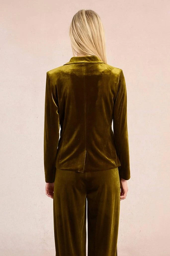 Molly Bracken Molly Bracken - Straight Velvet Knitted Blazer 3