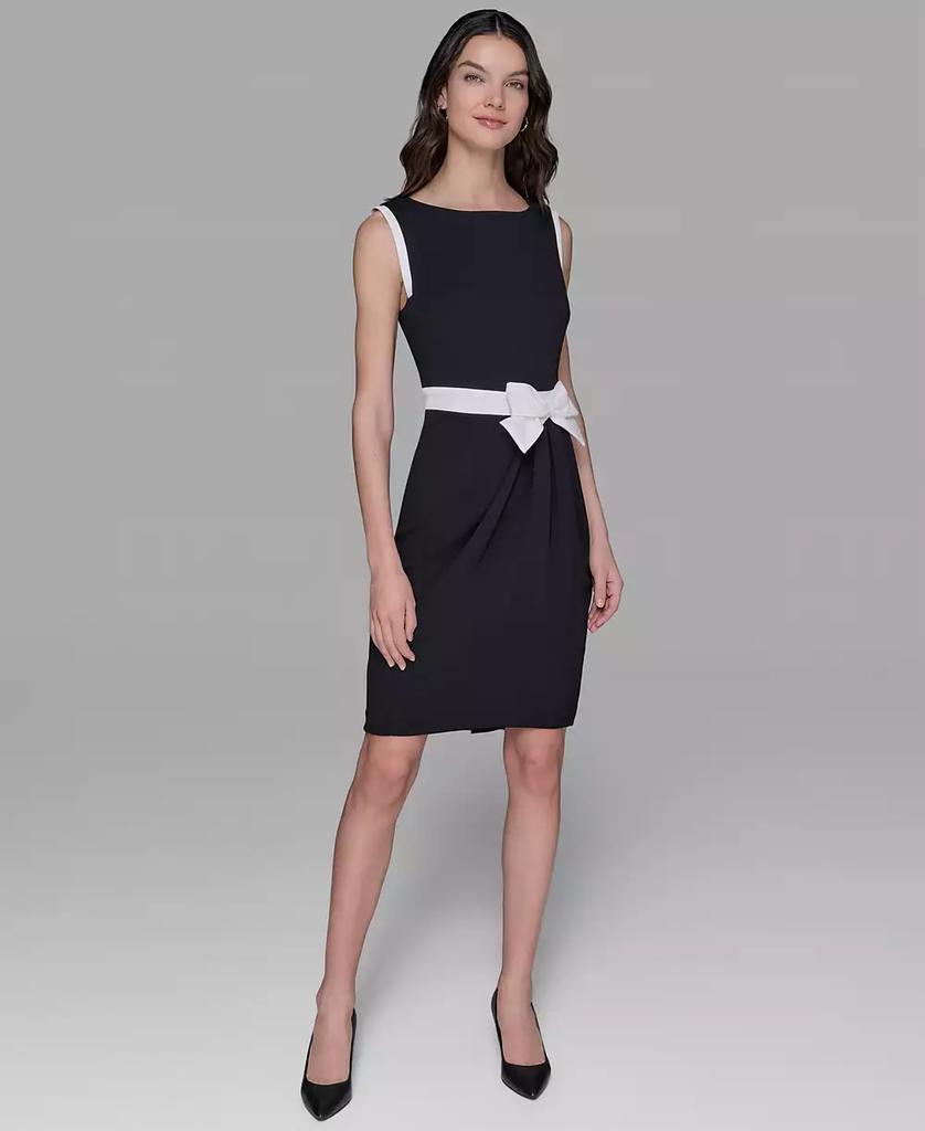 Karl Lagerfeld Paris Women's Scuba Crepe Bow Sheath Dress