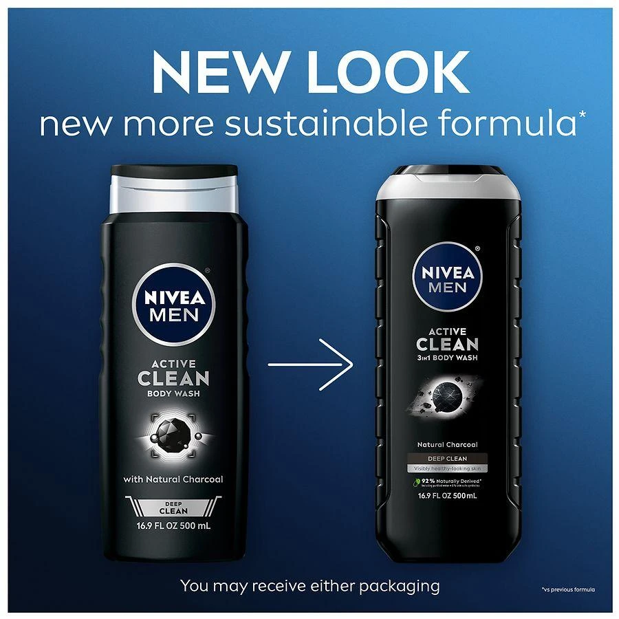 Nivea Men Active Clean Charcoal Body Wash Deep Clean 11