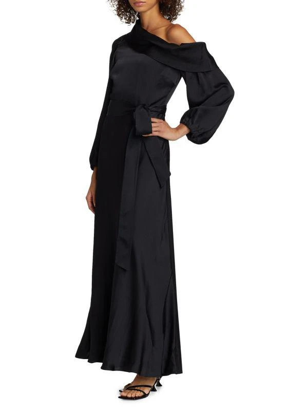 Tanya Taylor Georgiabeth Asymmetrical Satin Dress 3