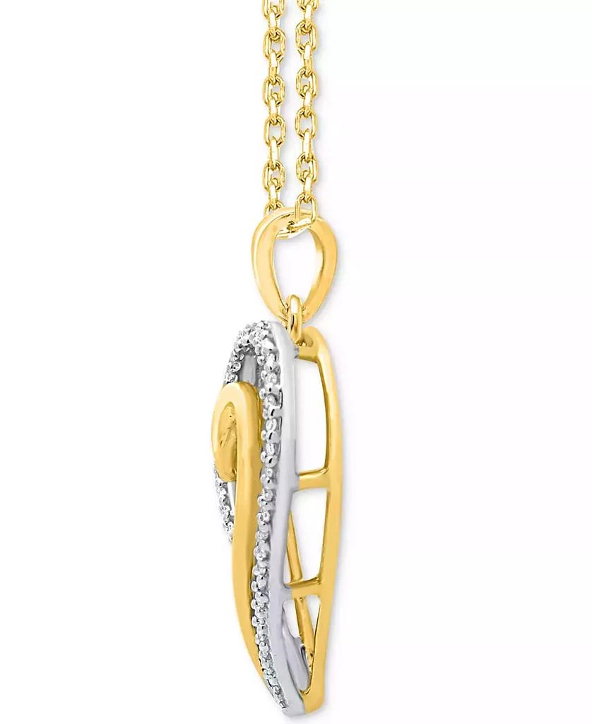 Macy's Diamond Heart 18" Pendant Necklace (1/3 ct. t.w.) in 14k Gold-Plated Sterling Silver 3