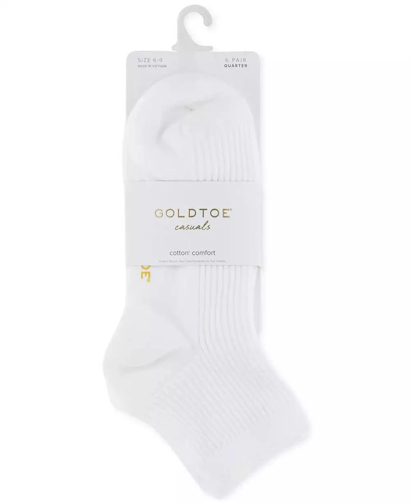 Gold Toe Women's 6-Pk. Simple Ribbed Quarter Socks GTDL0155R06 3