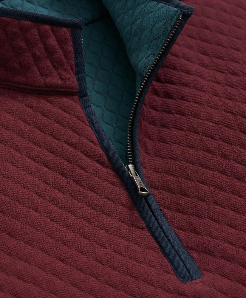 Brooks Brothers Diamond-Quilted Half-Zip in Cotton Blend 2