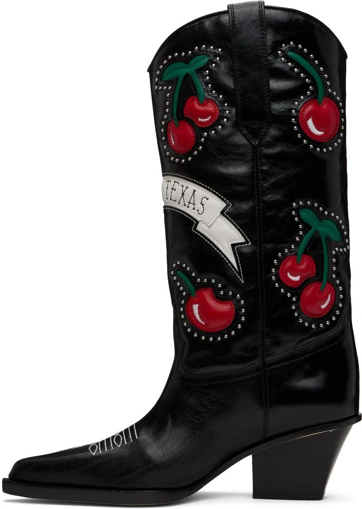 Paris Texas Black Cherry Blossom Boots 3