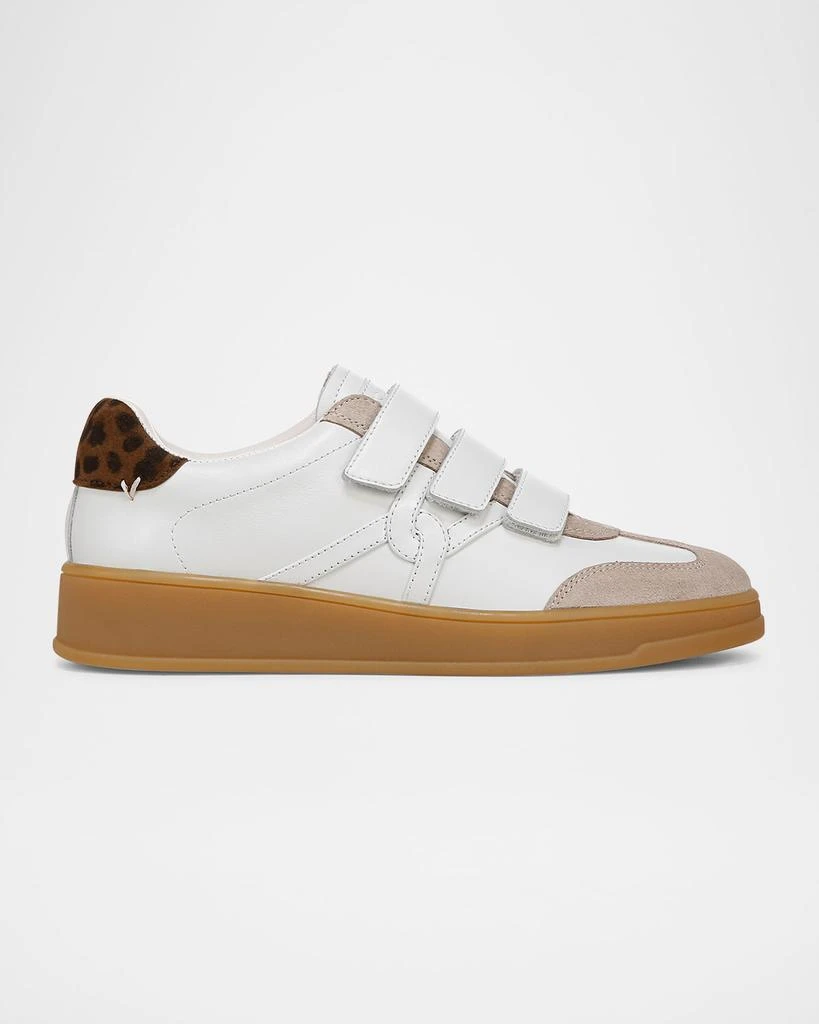 VERONICA BEARD Reagan Mixed Leather Triple-Grip Sneakers 1