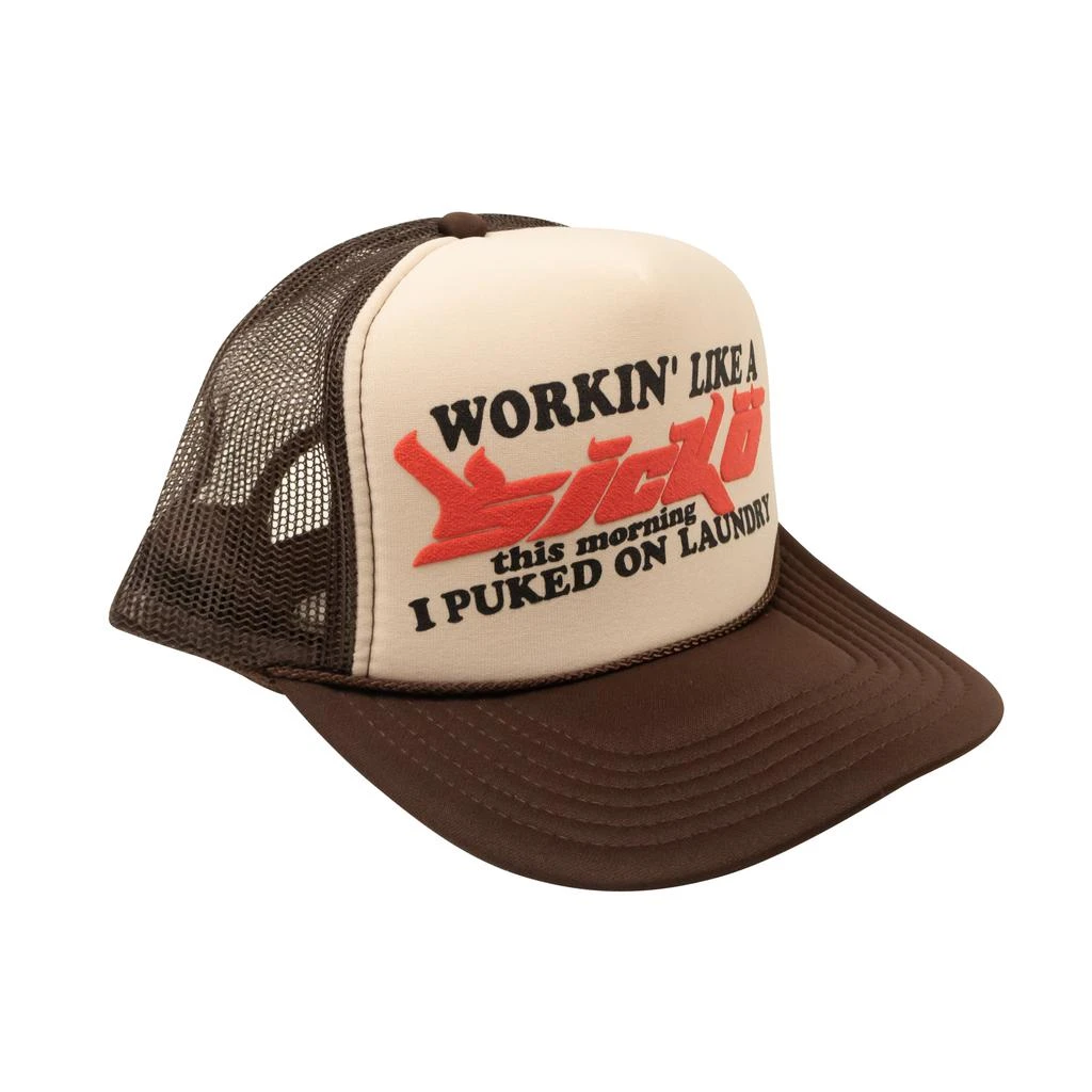 Sicko Brown Working Like a  Trucker Hat 1