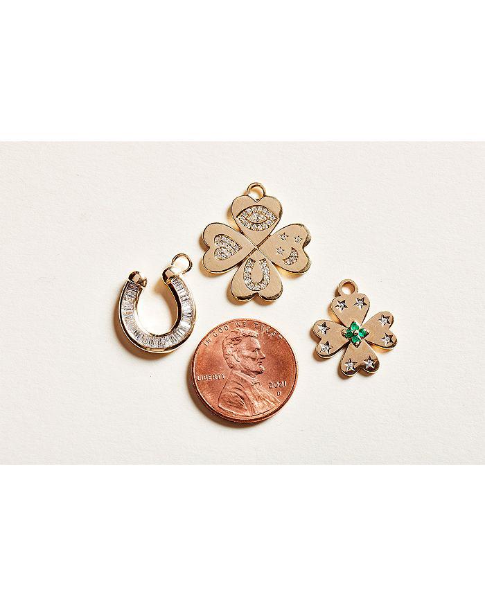 Adina Reyter 14K Yellow Gold Diamond Pavé Lucky Symbol Clover Charm Pendant