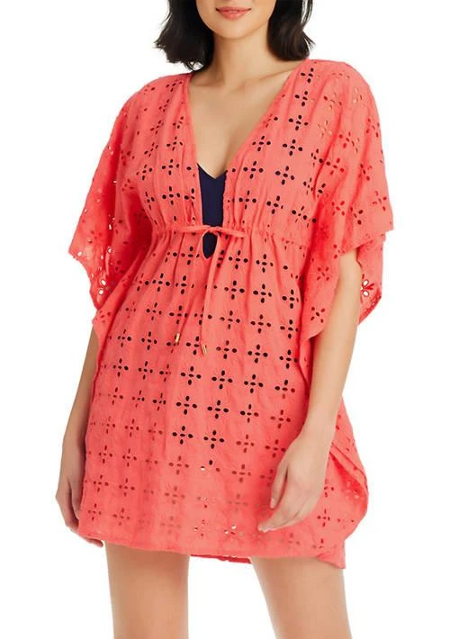 Bleu Rod Beattie Rod Beattie Eyes Wide Open Cotton Caftan Swim Cover Up 1