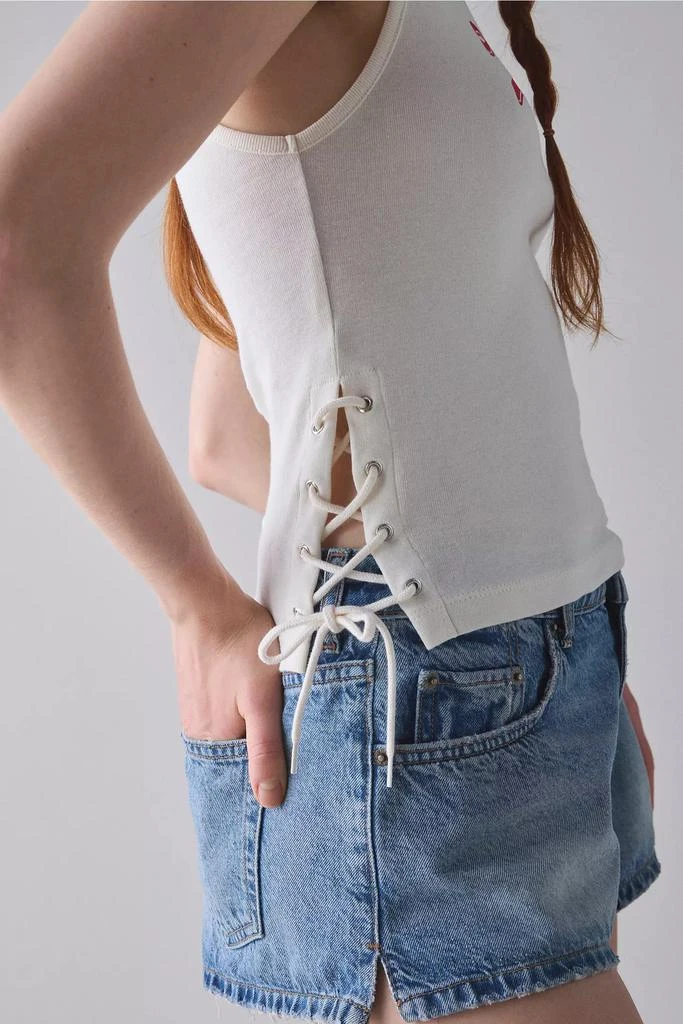 Urban Outfitters Americana Graphic Lace-Up Cropped Tank Top 4