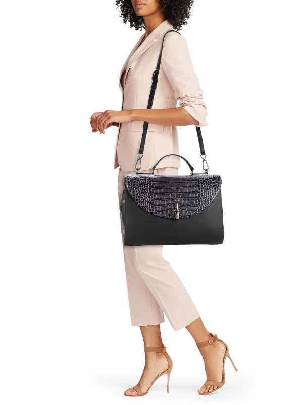 Tumi Mackay Embossed Panel Leather Briefcase 2