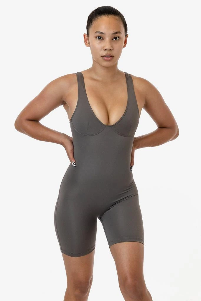 Los Angeles Apparel RPL352 - Poly Interlock Bra Tank Workout One-Piece 9