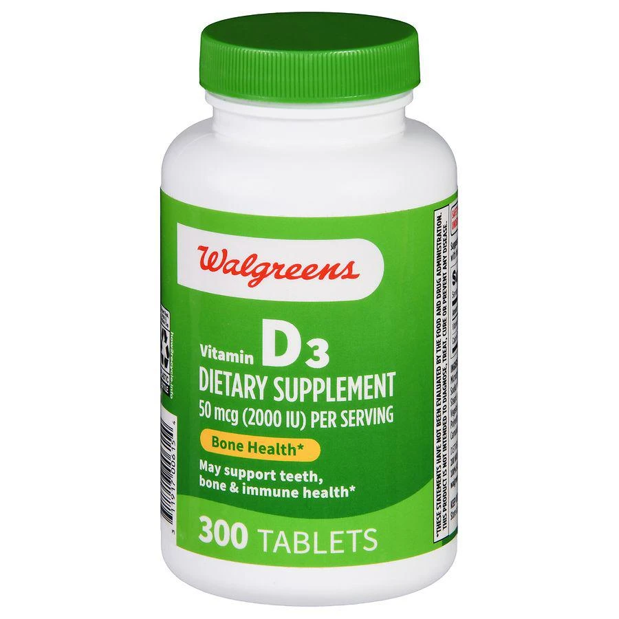 Walgreens Vitamin D3 50 mcg (2000 IU) Tablets 1