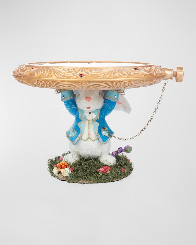 Katherine's Collection White Rabbit Cake Plate
