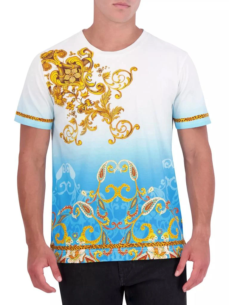 Robert Graham Golden Scrolls Cotton T-Shirt 1