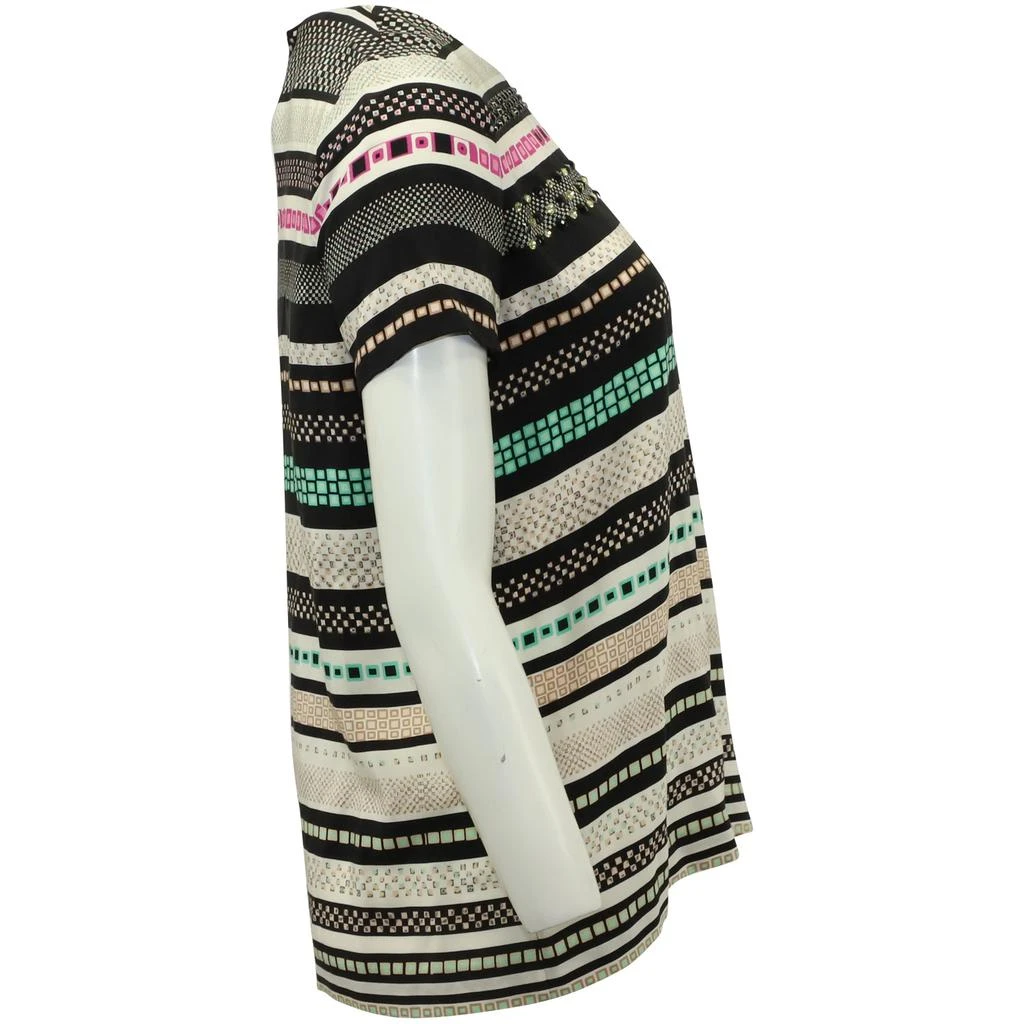 Diane von Furstenberg Diane Von Furstenberg Tori Striped Top in Multicolor Silk 3