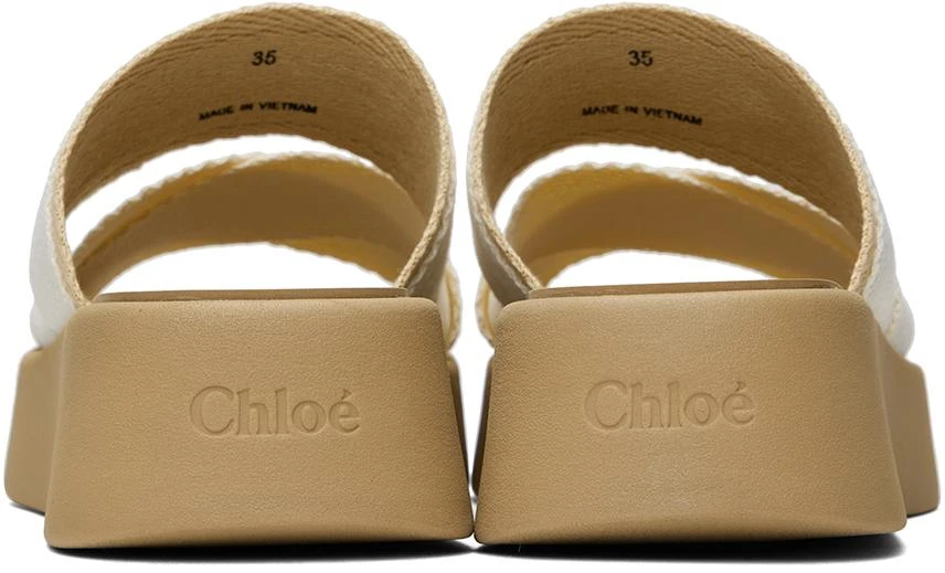 Chloé White Mila Slide Sandals 2