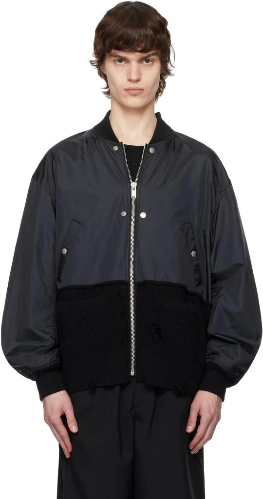 UNDERCOVER Black UC1E4207-2 Bomber Jacket 1