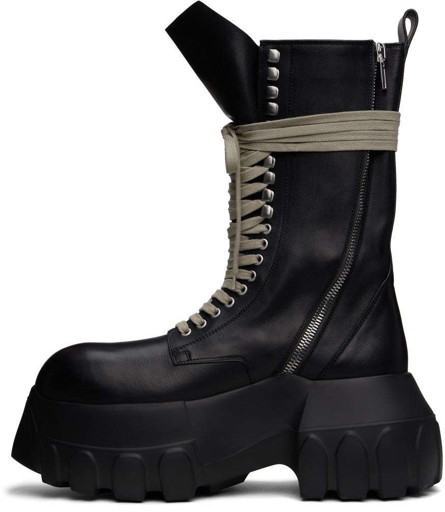 個人装備 RICK OWENS Army Tractor Combat 43 Rick Owens Black Porterville Army Mega Tractor Boots - Shoes