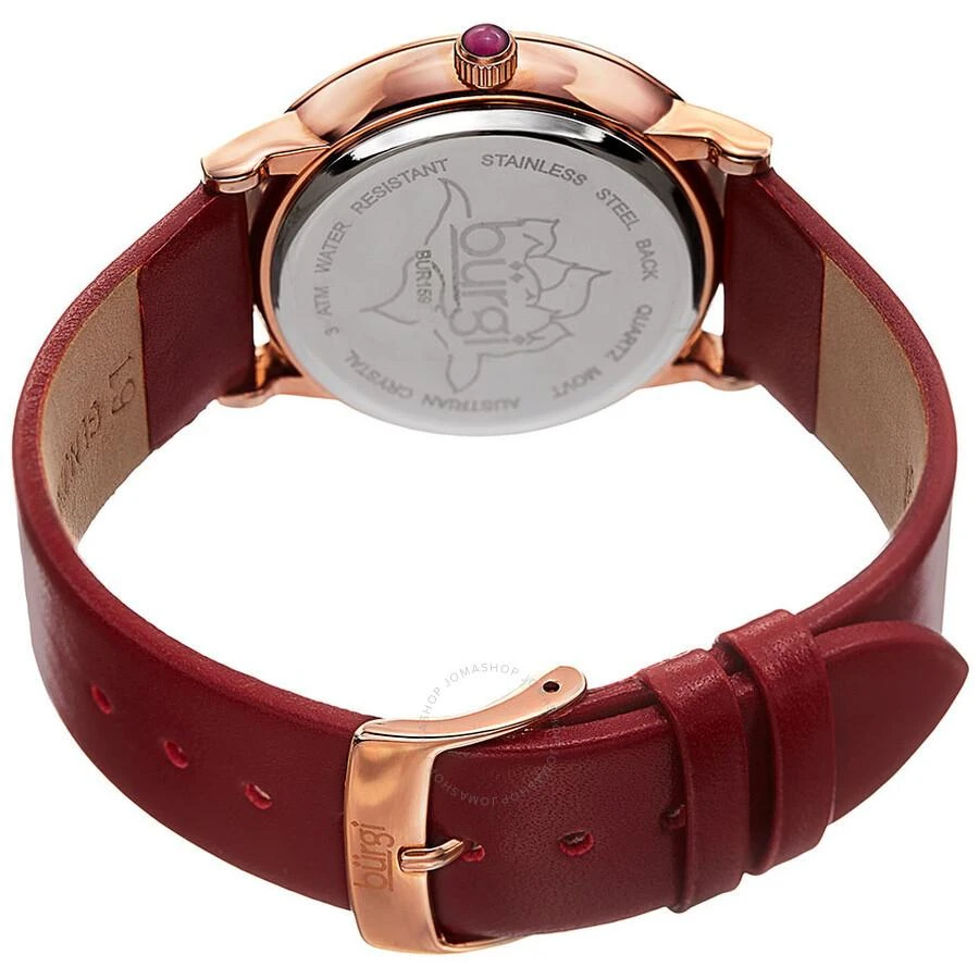 Burgi Mother of Pearl Dial Red Leather Ladies Watch BUR159RD 3