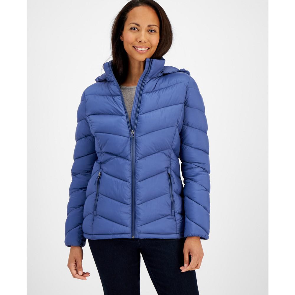 Charter Club Women's Packable Hooded Puffer Coat, Created for Macy's