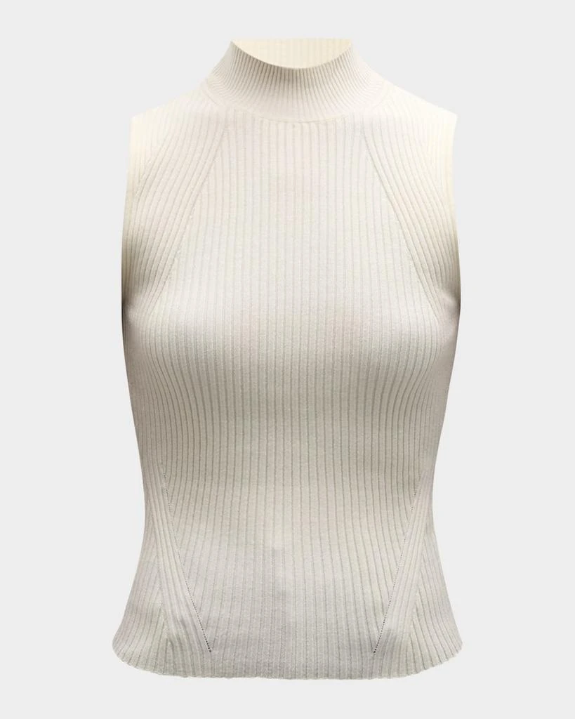 Paige Fidelia Ribbed Mock-Neck Tank Top 1