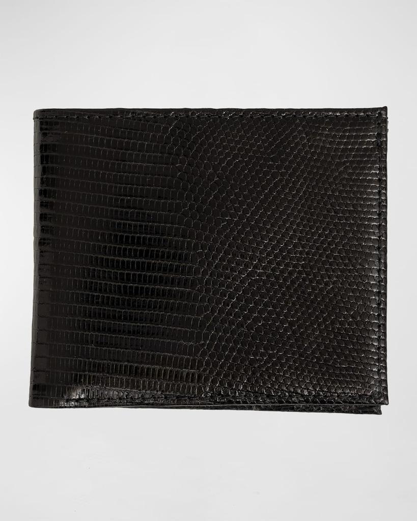 Abas Men's Lizard Leather Bifold Wallet