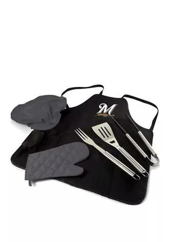 ONIVA MLB Milwaukee Brewers BBQ Apron Tote Pro Grill Set