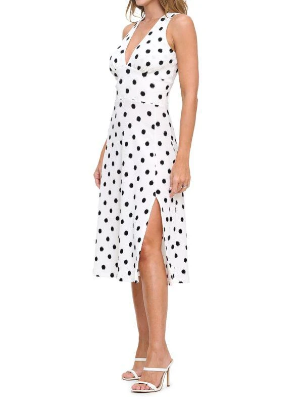 Renee C. Polka Dot Print A-line Dress 3