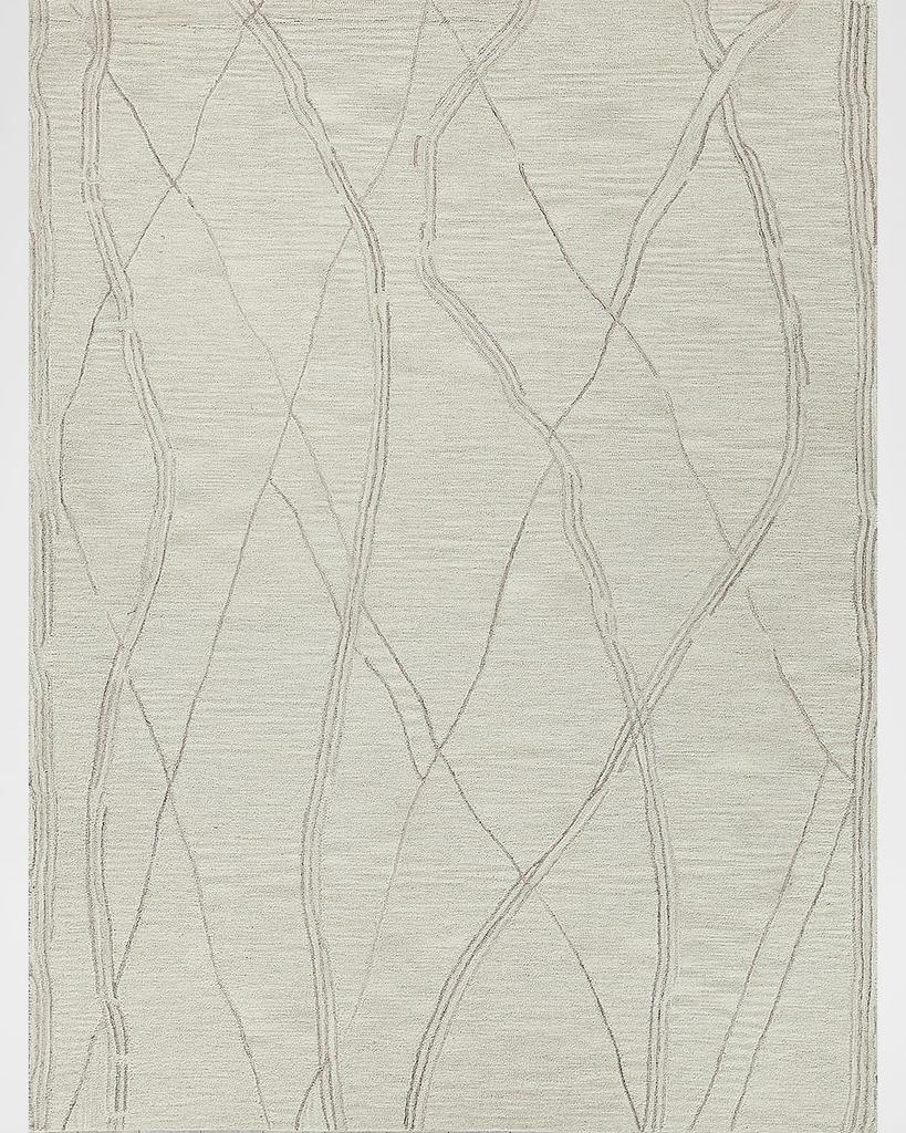 Exquisite Rugs Tangiers Hand-Tufted Ivory/Beige Rug, 9' x 12'