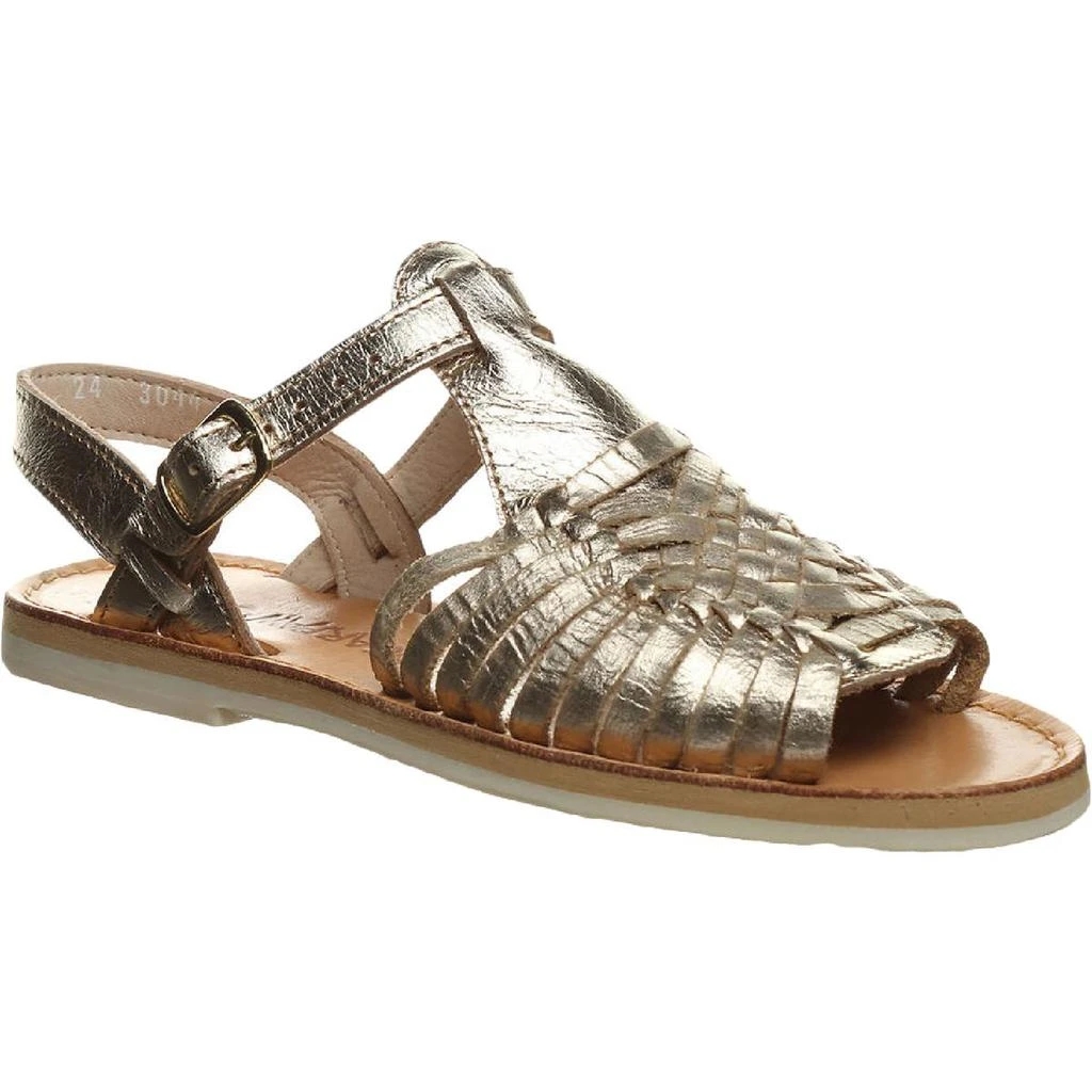 Bearpaw Gloria Womens Leather Woven Huarache Sandals 5