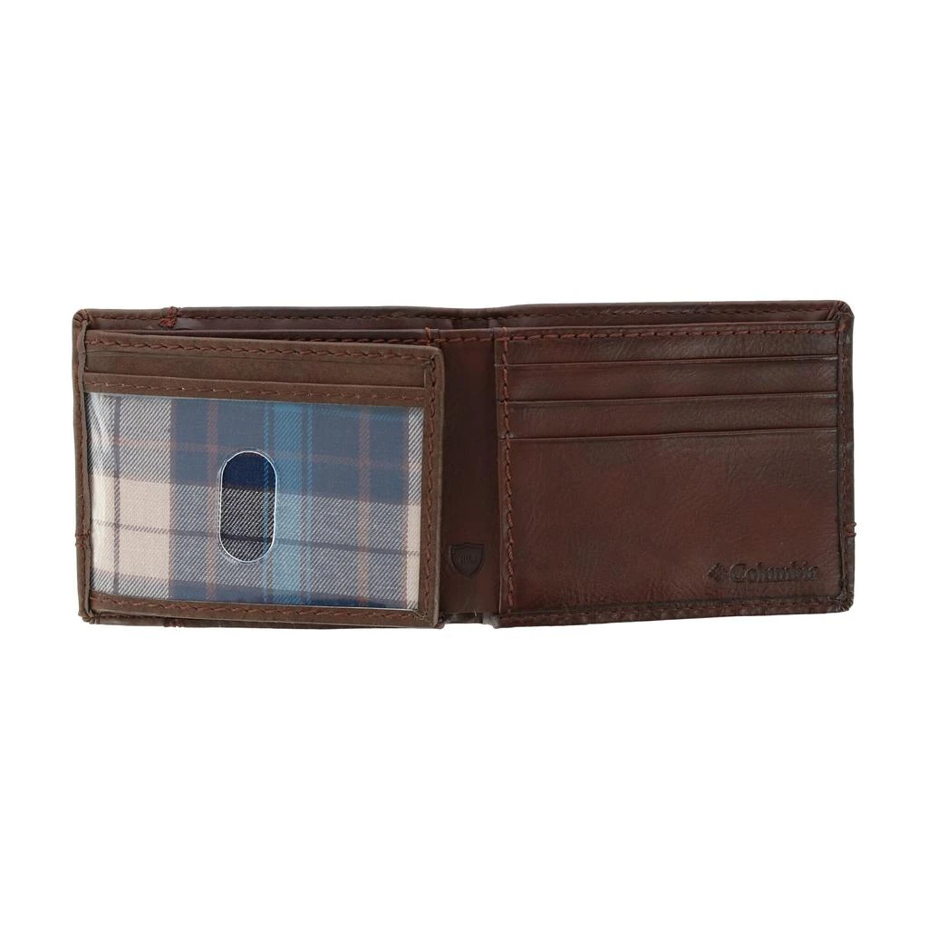 Columbia Men's Leather RFID Slim Bifold Wallet with Exterior Pocket 3