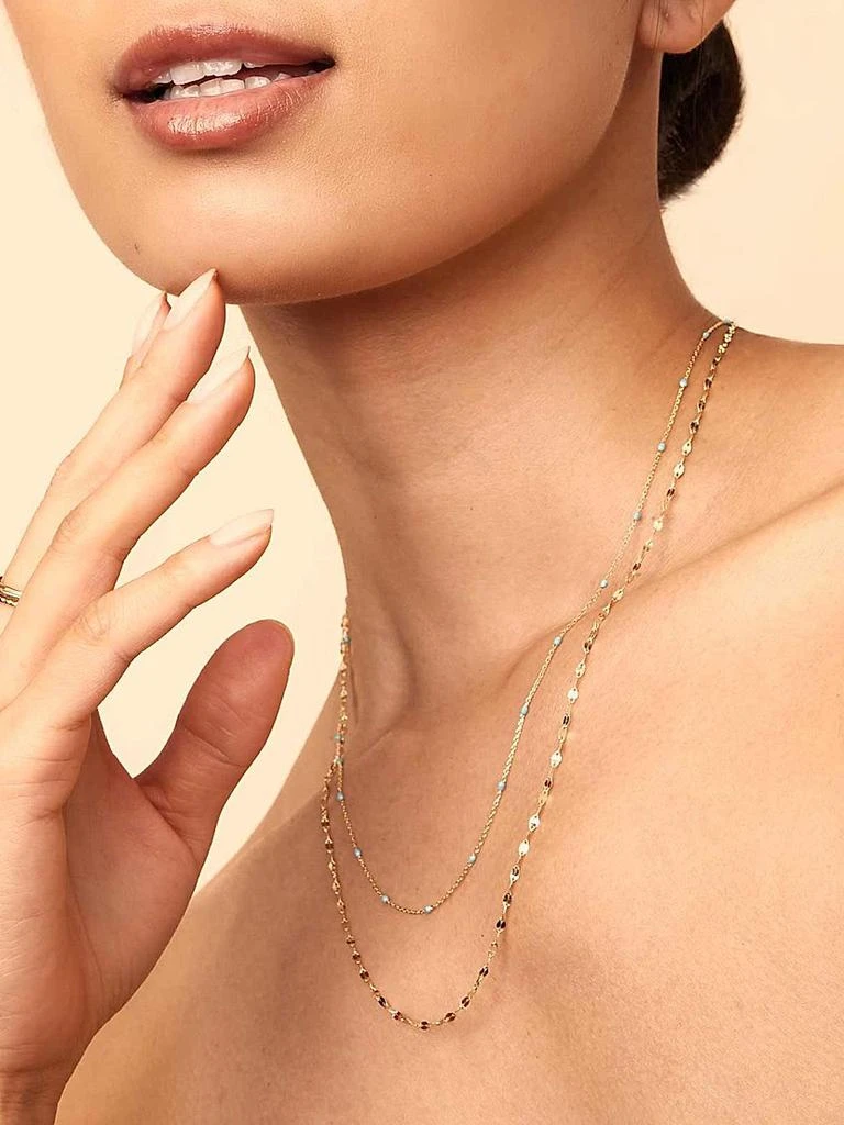 Oradina 14K Yellow Gold Beaded Cabaret Necklace 4