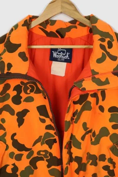 Urban Outfitters Vintage Woolrich Orange Camo Jacket 5