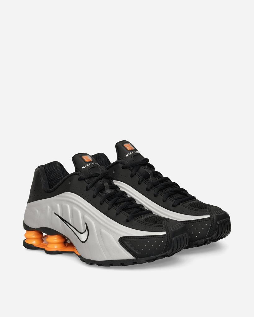 NIKE Shox R4 Sneakers Metallic Silver / Black / Bright Mandarin