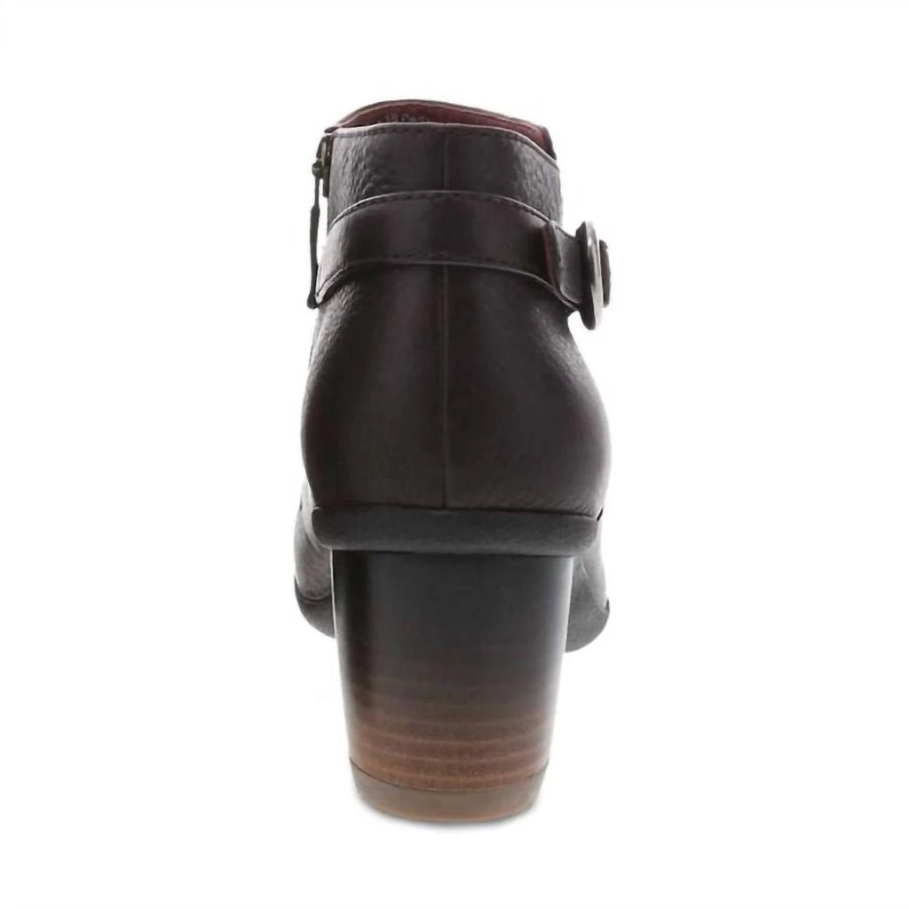 Dansko Women's Perry Ankle Heel Boot In Chocolate 2