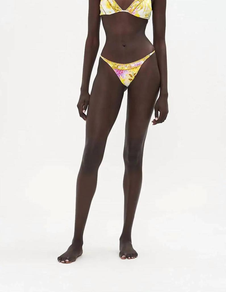 Camilla Dip Front Skinny Side Bikini Bottom In How Does Your Garden Grow