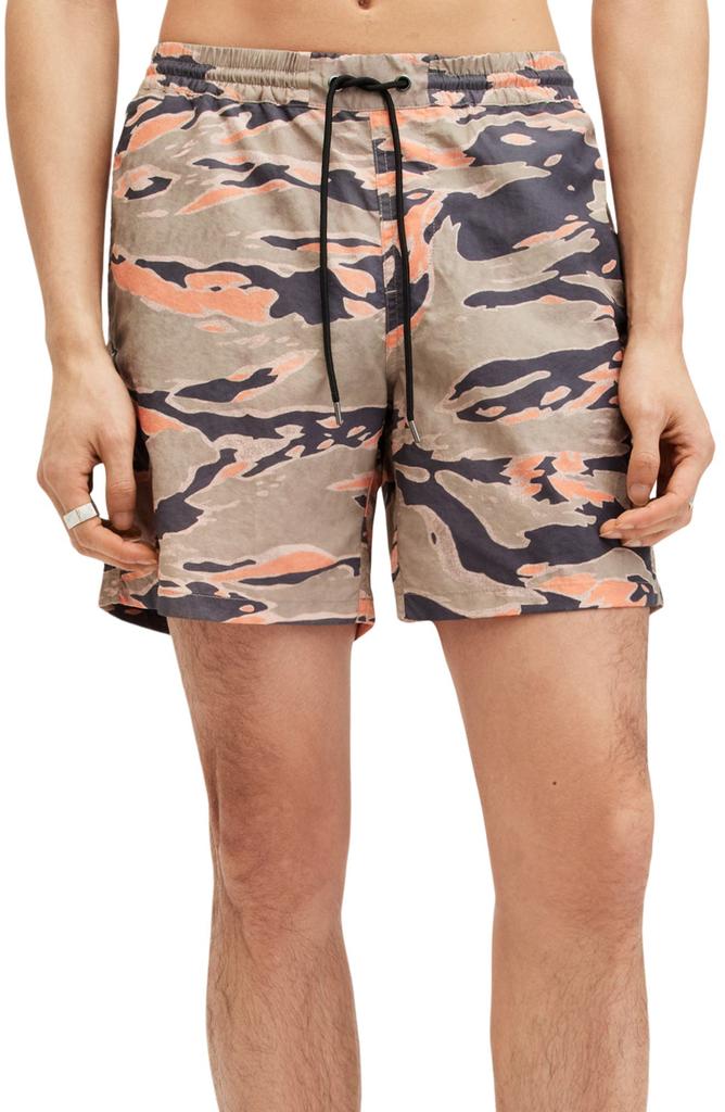 ALL SAINTS Solar Camo Swim Trunks