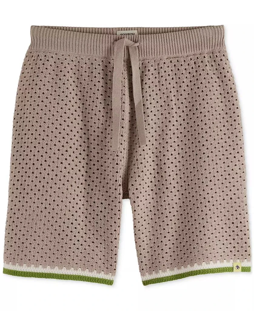Scotch & Soda Men's Relaxed-Fit Knit Crocheted Shorts 5
