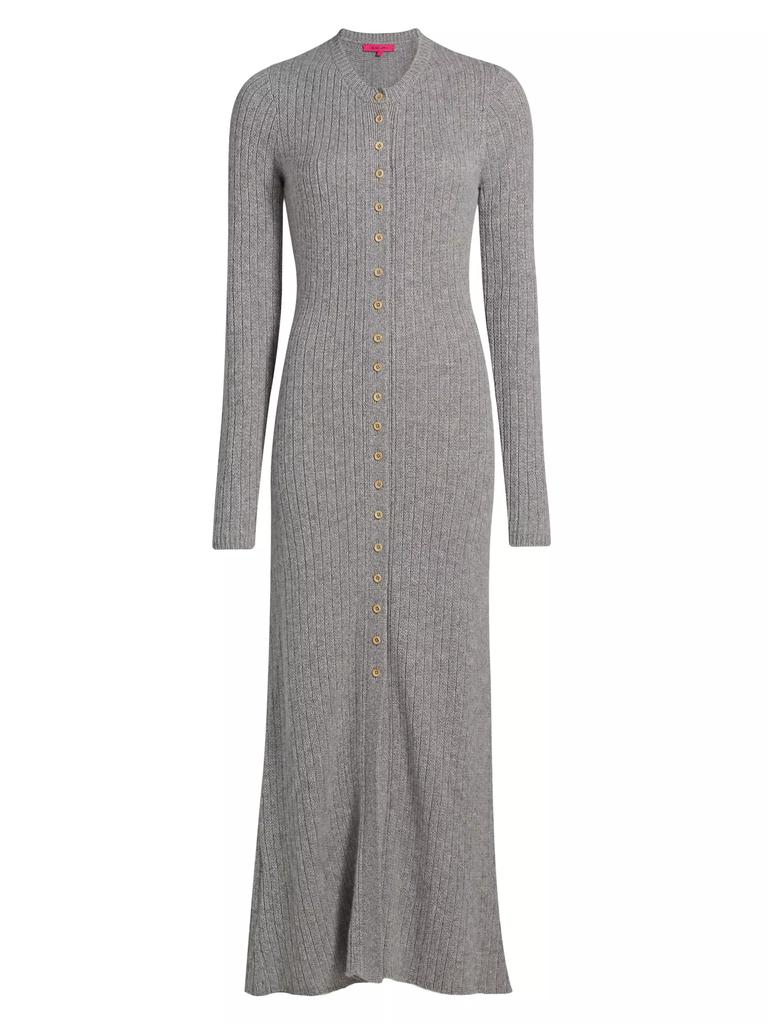 The Elder Statesman Bungalow Cashmere Rib-Knit Maxi Dress