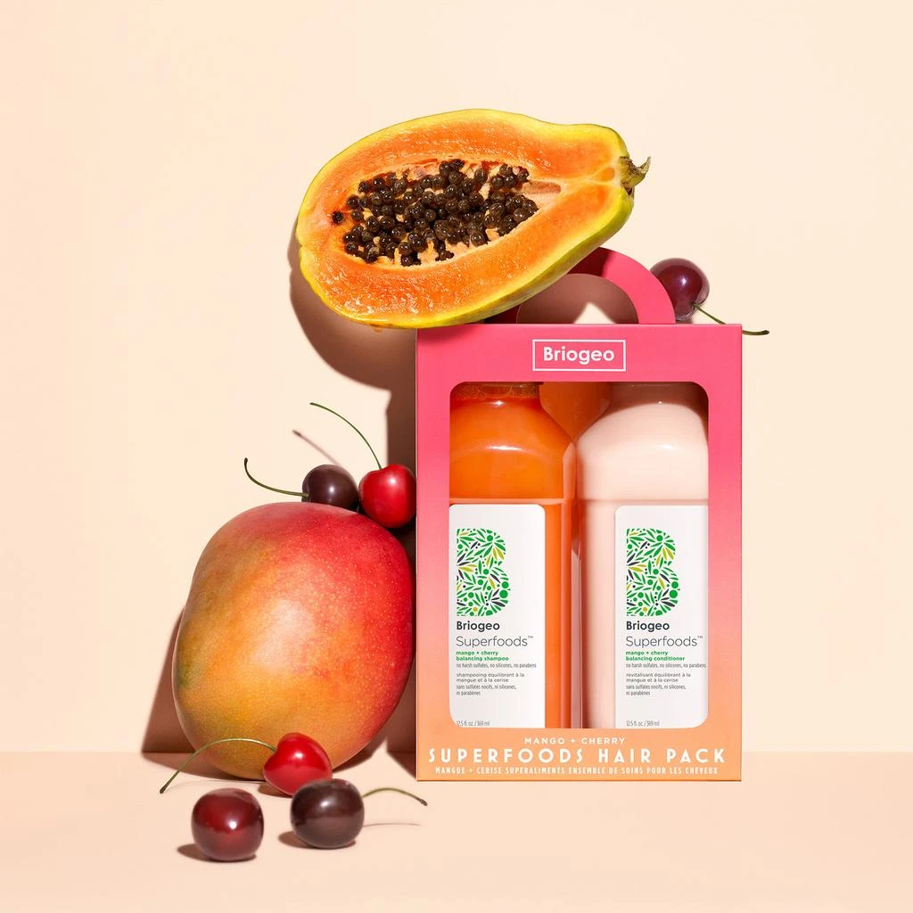 Briogeo Briogeo Superfoods™ Mango + Cherry Balancing Shampoo and Conditioner Duo for Oil Control 7