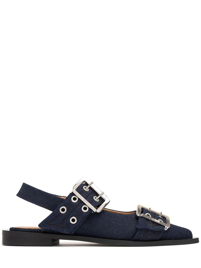 【関税＆送料込み】Ganni 'Black Feminine Buckle' Slingback Black Black Feminine Buckle Slingback Pumps | GANNI US