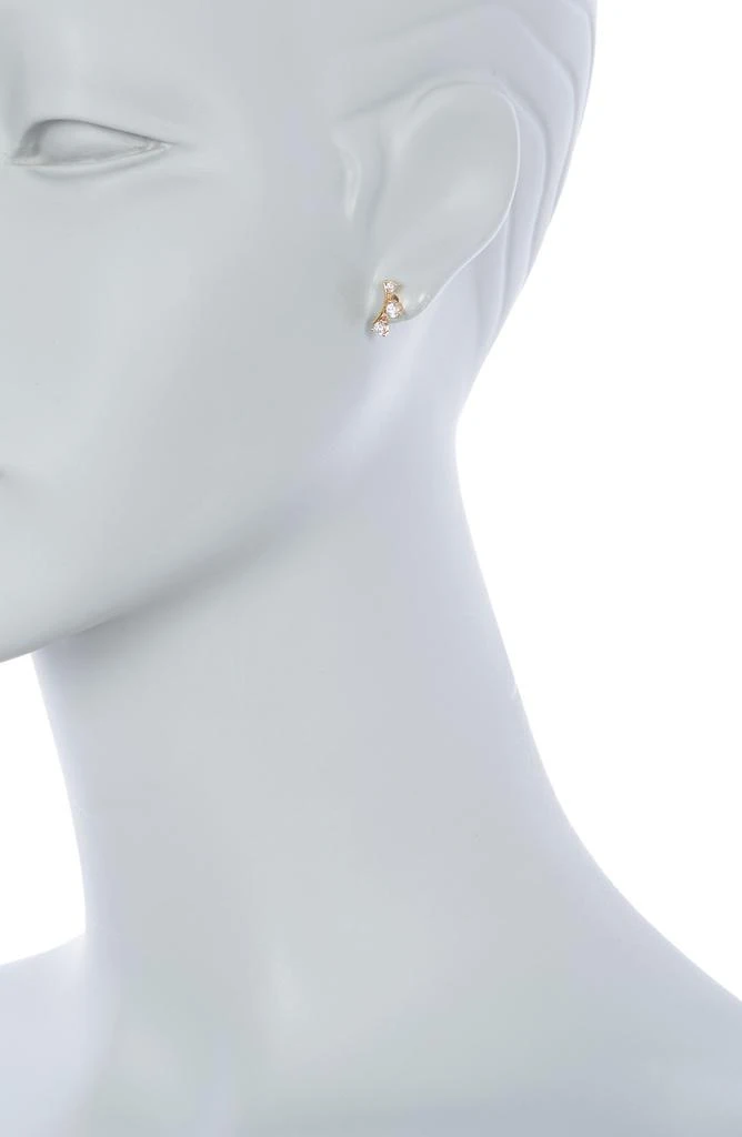 Nordstrom Triple CZ Crawler Stud Earrings 2