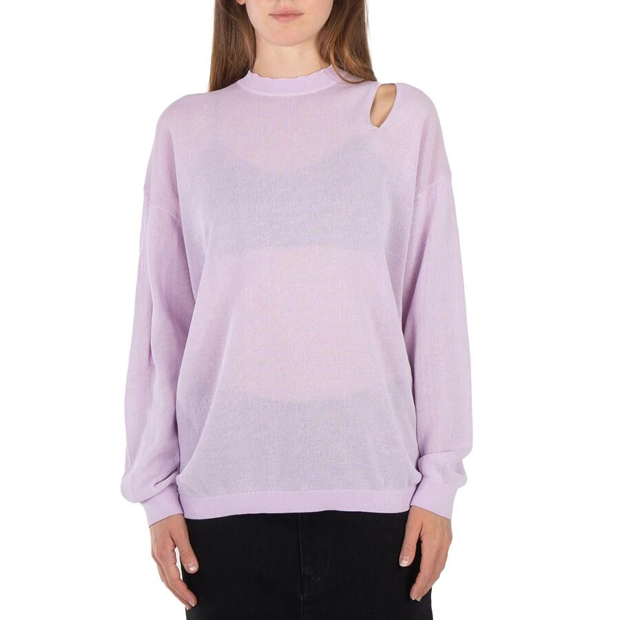 Tibi Dusty Lavendar Slit Detail Oversized Pullover 1