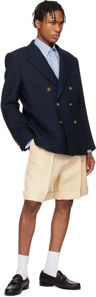 Valentino Beige Rolled Cuff Shorts 4