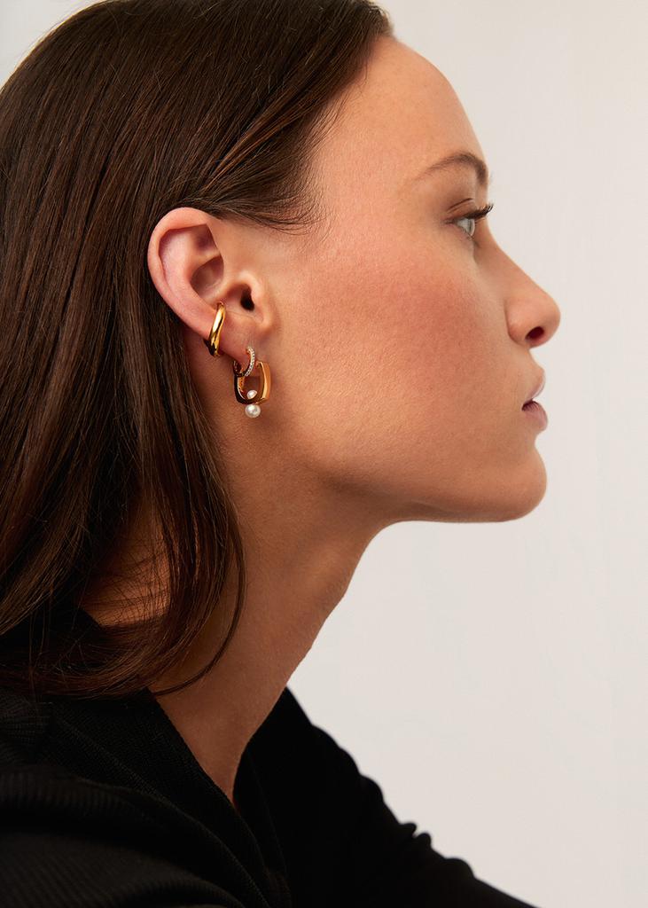 Missoma Button Pearl 18kt gold-plated stud earrings