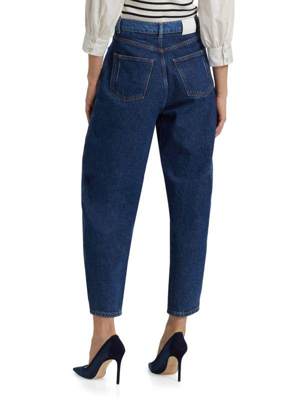 Derek Lam Denise Color Block Barrel Jeans