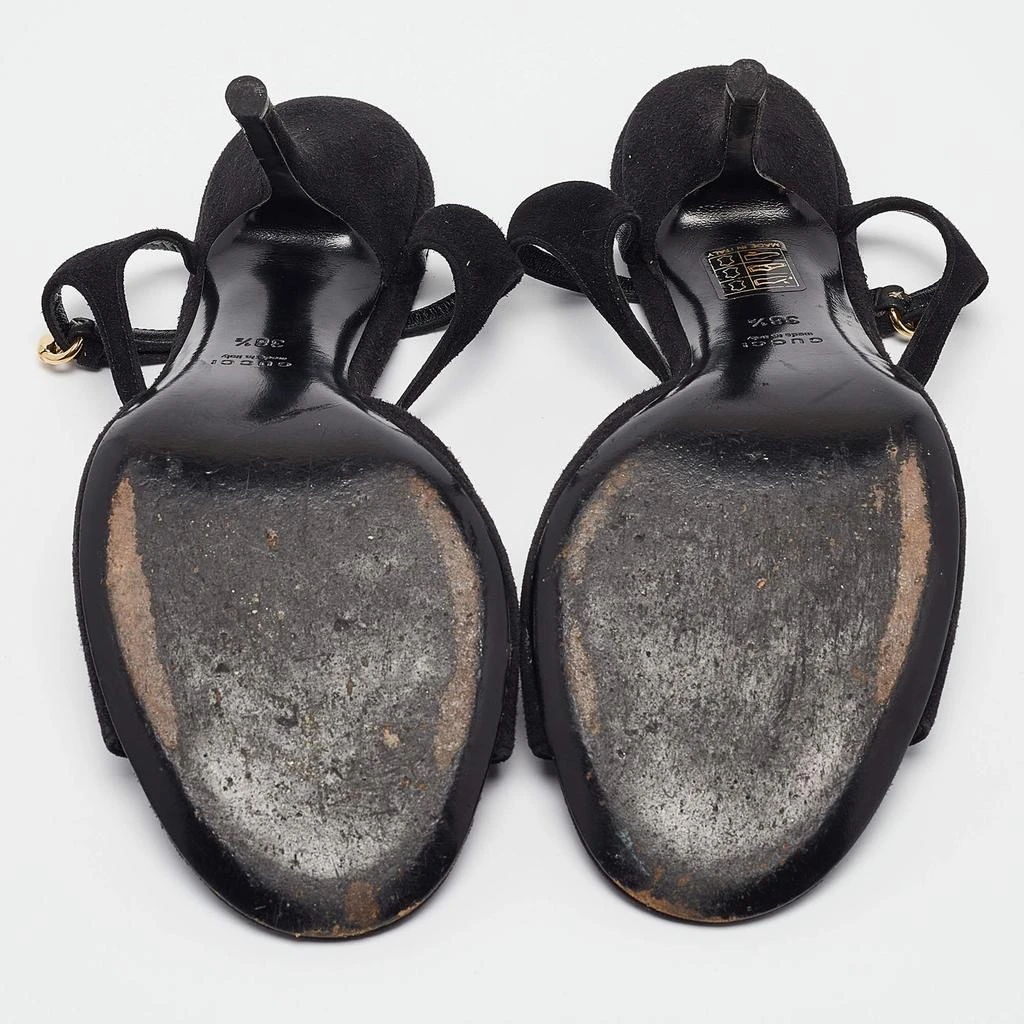Gucci Gucci Black Suede T-Strap  Open Toe Sandals Size 38.5 6